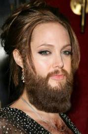 Angelina Jolie с брада